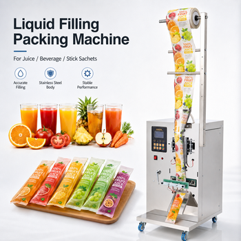 Small automatic sugar sachet, tea bag and milk liquid packing machine